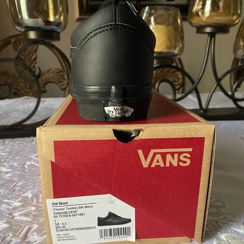 Black Leather Vans